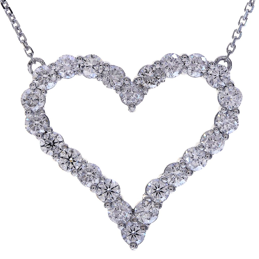 165 Carat Round Cut Diamond Heart 16 Necklace 2482$